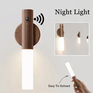 LED Wooden USB Night Light Magnetic